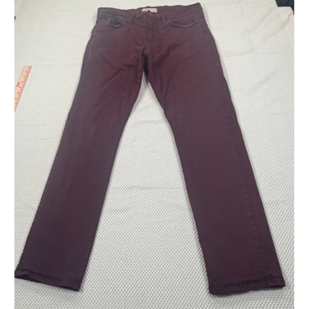 Madewell Everyday Flex Pants Men Size 34x32 Burgundy Maroon Slim Fit Chino Jeans